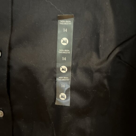 Banana Republic Black Tailored Fit Button Up Long Sleeve Shirt Women Sz 14 NEW - Picture 2 of 10